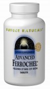 The ingredients in Source Naturals <b>Advanced Ferrochel(r)</b> have been shown in studies to help increase and maintain blood levels of iron, while being gentle to the stomach and colon. Ascorbic acid, Vitamin B-12 and folic acid have been added for additional support..