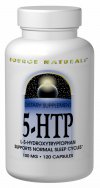 5-HTP (L-5-Hydroxytryptophan) is an intermediate in the natural conversion of the essential amino acid, tryptophan, to serotonin.  Clinical studies have shown that 5-HTP increases the amount and availability of serotonin produced by the body.  Increased brain serotonin levels may produce positive effects on emotional well-being, appetite regulation, melatonin production and maintaining a healthy sleep cycle.  Source Naturals <b>5-HTP</b> is naturally derived from the seeds of the African plant <i>Griffonia simplicifolia</i>..