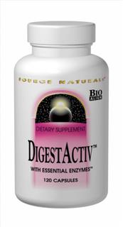 Source Naturals DigestActiv is a Bio-Aligned Formula, designed to increase your ability to absorb the full nutritional value of your food. DIGEST ACTIV supports your body's systems for the digestion of multiple food groups: carbohydrates, protein, fat, and fiber.  Each capsule contains our popular Essential Enzymes, an all-vegetarian, high potency, broad-spectrum blend of highly purified food enzymes  plus bromelain, papain, and selective herbs such as gentian root, ginger root, peppermint leaf and more for added digestive support..