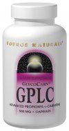 Source Naturals GPLC (Glycine Propionyl-l-Carnitine) fuels the bodys energy-producing ability at the cellular level. As we age, our cells mitochondria lose the ability to burn dietary fats for energy. GPLCs propionyl component helps maintain mitochondrial function and combined with the amino acid glycine further supports energy production compared to basic forms of carnitine. Studies show that it has support for overall heart health and for physical energy and stamina.
<br>
GlycoCarn, USP is a registered trademark of Stigma-tau HealthScience, Inc. and is a manufactured under USA patent 6,703,042 and other foreign patents..