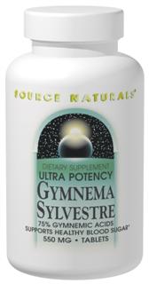 Source Naturals ULTRA POTENCY GYMNEMA SYLVESTRE provides powerful support to help maintain healthy blood sugar levels when used as part of your diet. This herb has been used traditionally in India for centuries and has been shown in research to support healthy glucose metabolism by mediation of insulin release and activity and enhancement of healthy pancreatic function.ULTRA POTENCY GYMNEMA SYLVESTRE is standardized to 75% gymnemic acids for potent metabolic support. It also contains 50 mg gymnema leaf 5:1 extract..