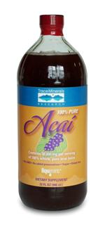 Liquid Pure Acai contains only 100% whole, pure acai (Euterpe oleracea) berry juice. It contains the
entire berry, including the epicarp (skin), mesocarp (pulp), and endocarp (seeds). Using the whole berry provides you all the natural benefits the acai berry affords. No GMO. No added preservatives. Vegetarian. Gluten free..