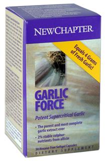 New Chapter's Garlicforce is the world's first and only dual extract of supercritical and ethanolic garlic..