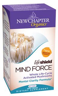 To provide cognitive support and promote normal brain function, New Chapters Lifeshield Mind Force is formulated with select species of tonic mushrooms, including organic Lions Mane..