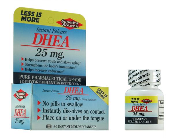 DHEA levels naturally decline with age making Superior Source DHEA 25mg an excellent choice for supplementing this important hormone..