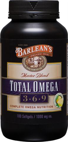 Total Omega master blend combines of the 'best of the Barlean's'  our renowned 100% Organic Flaxseed oil, Fresh Catch Fish Oil, and Pure Borage Seed oil  for a truly superior and complete omega 3, 6, 9 nutrition source..