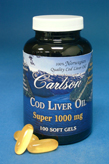 Super 1000mg Cod Liver Oil (250 capsules) Carlson Labs