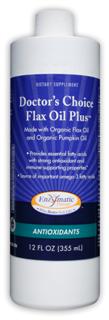Doctor's Choice Flax Oil Plus providing essential fatty acids with strong antioxidant and immune-supporting properties..