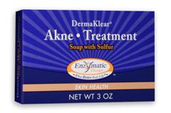 Soap with sulfur to clear up blemishes and keep skin clear. .