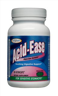 Enzymatic Therapy Acid-Ease Provides Digestive Support for Sensitive Stomachs. Discount Catalog of Nutritional Supplements. Seacoast Vitamins..