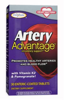 The ingredients in Artery Advantage: vitamin K2, fresh garlic and pomegranate, are not always found in your daily diet, and provide remarkable support for heart health. Artery Advantage is part of the Heart Matters suite of supplements along with BP Manager supplement, Cholesterol Shield phytosterol blend, and HDL Booster supplement..