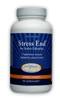 Natural and complete nutritional supplement for active lifestyles, Stress End, replenishes valuable nutrients depleted by physical stress..