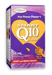 SMART Q10 - CoQ10 60 mg (Maple 30 chew tabs) Enzymatic Therapy