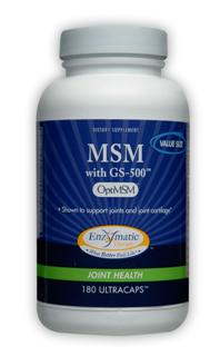 Enzymatic Therapy combines MSM (methylsulfonylmethane), a bioavailable form of sulfur necessary for the proper function of the body's skin, connective tissue, and immune system with glucoamine sulfate that supports healthy articular cartilage..