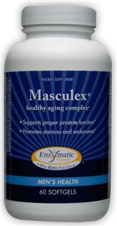 Natural healthy aging complex, Masculex contains herbal extracts, vitamins and other natural ingredients to target male glandular functions. Increasing stamina, promoting endurance and supporting prostate function, naturally..
