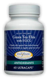 Elite Green Tea with EGCG is a decaffeinated green tea extract using the proprietary Phytosome process that promotes targeted delivery to cells. The result is increased antioxidant power and two times the absorbability..