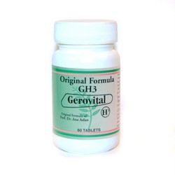 Tierra Mega Nutrients Gerovital GH3 is the original formula of Prof. Dr. Ana Aslan.  True Romanian-Formula Gerovital H3 (GH3) Available Again! Most of you have heard about GH3. There are a number of imitation GH3's on the market. Now at last, the true original formula GH3 is back in health food stores nationwide. Since a stunning victory over the FDA by Tierra Marketing (TMI) in 1994, and the passage of the Dietary Supplements Health and Education Act later the same year, GH3 has been available by mail order to the customers of TMI. Now at last the rest of the nation's health conscious consumers can have access to it..