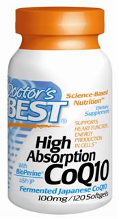 High Absorption CoQ10 (100 mg) (120 softgels) Doctor's Best