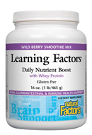Natural Factors Learning Factors Daily Nutrient Boost is an innovative smoothie mix designed to lessen the effects of attention disorders..
