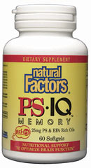 Natural Factors PS (phosphatidylserine) is a natural nutrient that enhances memory, focus and clarity, while relieving stress and tension..