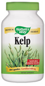 Nature's Way Kelp Capsules. Kelp (Ascophyllum nodosum) is a nutritional seaweed. This particular species grows in coastal ocean waters from 0 to 10 feet deep with the tide. Nature's Way uses whole dried plant guaranteed to naturally contain 0.06% iodine..