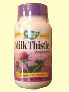 Nature's Way Milk Thistle extract supports normal liver function. The active bioflavanoid complex, silymarin, and silibinin, are powerful antioxidants in the liver and exert a protective effect against substances that may be potentially harmful to the liver..