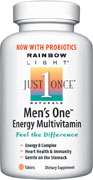 Targeted, iron-free multivitamin support for men featuring an energy B-complex with 800 mcg folic acid for heart health, 800 IU vitamin D and 25 million bioactive probiotics for daily digestion and immunity, plus high-potency zinc, saw palmetto and 1,000 mcg lycopene.
