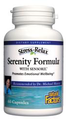 Serenity Formula from Natural Factors with Sensoril promotes emotional wellbeing.