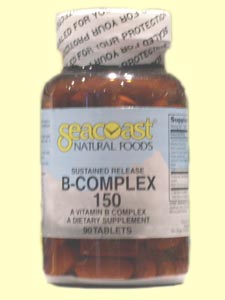 Seacoast Vitamin B-Complex, 150 mg, 90 Time Release Tablets.
