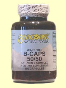 Seacoast Vitamin B-Complex, 50 mg, 100 Yeast-Free Capsule.