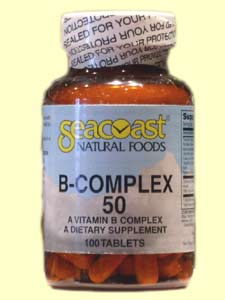 Seacoast Vitamin B-Complex, 50 mg, 100 Tablets.