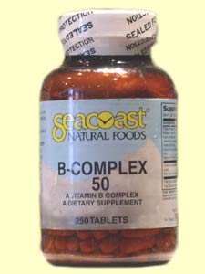 Seacoast Vitamin B-Complex, 50 mg, 250 Tablets.