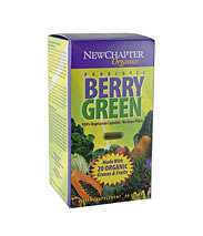 New Chapter has selected only the finest organic fruits and green vegetables for Berry Green and packs vitamins and minerals from over 20 greens and fruits into each individual capsule..