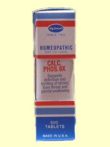 Hylands Calc. Phos. 6x helps to support bones, blood and more. It can be used by children and elderly who suffer from bone weakness..