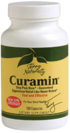 Curamin from Terry Naturally works internally on a deep level to relief pain and inflammation, and has been clinically shown to help alleviate pain in humans..