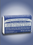 Dr. Bronner's All-One Hemp Peppermint pure-castile soap refreshes the skin and senses with organic peppermint essential oil with organic olive oil to help keep skin moisturized..