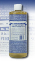 18-in-1 Hemp Peppermint Liquid Soap from Dr. Bronner now available from Seacoast Vitamins in a 32 fl. oz. 100% post-consumer recycled plastic bottle..