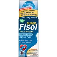 Nature's Way Fisol supports the heart, skin, and joints.  Fish oil contains an abundance of two key omega-3 essential fatty acids, EPA and DHA. It is well documented that cultures with a diet rich in fish oil have healthier cardiovascular systems..