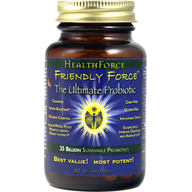 Friendly Force Ultimate Probiotic (30 Vcaps)*. Immune boosting natural supplement from Healthforce Nutritionals. Improves digestion & cleansing functions. Buy online Today at Seacoast!.