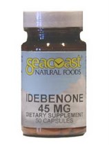 Seacoast Idebenone is an analogue of Coenzyme Q10 and is a potent antioxidant. It appears to suppress free radicals and continue the vital ATP production in hypoxid (low oxygen) conditions such as heart attack, stroke, or poor circulation..