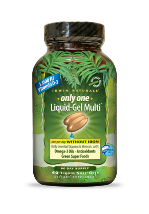 Are you searching for a high potency Multi is loaded with vitamins, minerals and trace nutrients to help you meet or exceed your daily nutritional requirements?  Irwin Naturals Only One Liquid-Gel Multi without Iron will meet your needs. Buy Today at Seacoast.com.