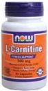 L-Carnitine 500 mg (30 Caps) NOW Foods