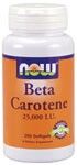 Beta Carotene 25,000 IU (250 Softgels) NOW Foods