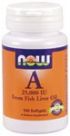 Vitamin A 25,000 IU (100 Softgels) NOW Foods