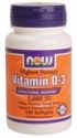 Vitamin D3 -Olive Oil Base (120 softgels  5000 IU) NOW Foods