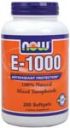 Vitamin E-1000 IU (200 Gels) NOW Foods