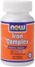 Iron Complex with Vitamins and Herbs Vegetarian (250 tabs) NOW Foods