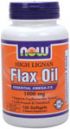 Organic High Lignan Flax Oil (120 softgels 1000 mg) NOW Foods