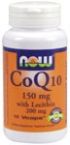 CoQ10 plus Lecithin (150 mg 100 Vcaps) NOW Foods