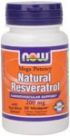 Natural Resveratrol Mega Potency(200 mg, 60 vcaps) NOW Foods